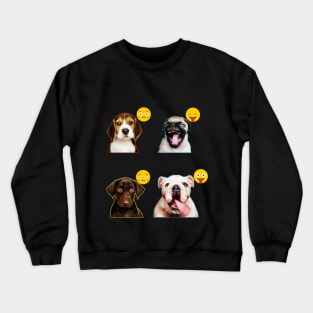 Dogs Act Emoji Crewneck Sweatshirt